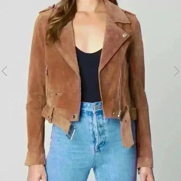 Blank NYC Jackets & Blazers - Moto Jacket 100% leather in El Dorado by Blank NYC Small